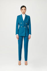 Reis Double Breasted Suit with Gold Buttons - Alexandra-Dobre.com